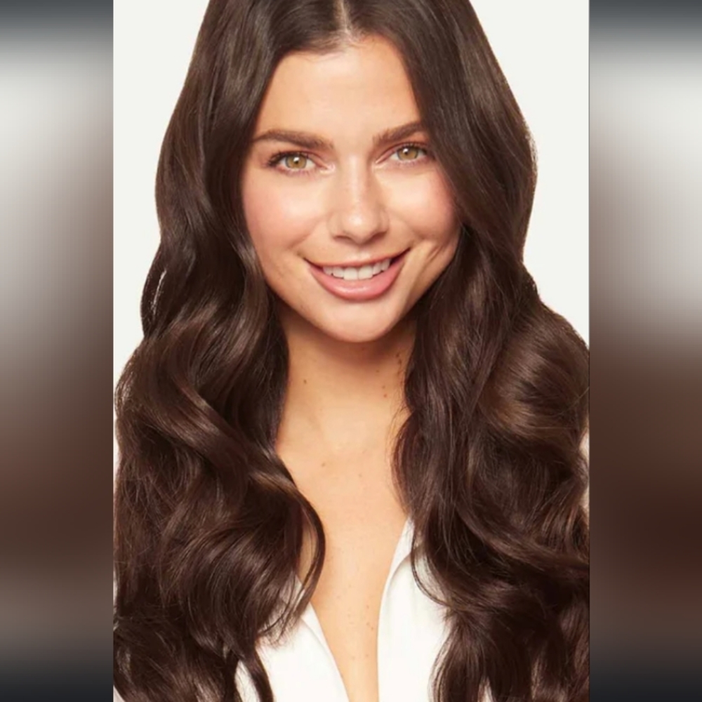 LUXY "20  Chocolate brown NWT Clip-in hair extensions 100%real REMY human hair😍